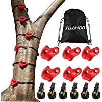 TUAHOO Backyard Ninja Tree Climbing Juego de Escalada en Roca Ninja Warrior Obstacle Course Slackline Ninja Piedras de…